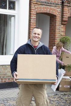 House movers preparing a residential move in Haringey