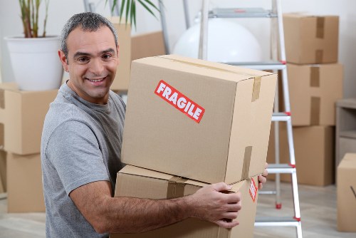 Moving boxes and furniture ready for a house removal in Haringey