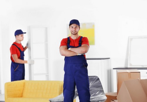 A professional removals crew handling a flat move in Haringey