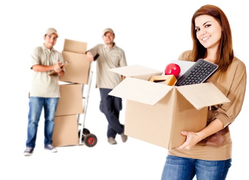 Charity donation items and recyclable packing materials from a sustainable house move